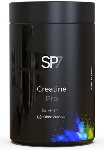 SP7 Creatine Monohydrate Pulver [HOCHDOSIERT] - Hochwertiges 500g Creatin Pulver laborgeprüft & vegan - Mikronisiertes Kreatin Monohydrat Pulver perfekt löslich (1er Pack)