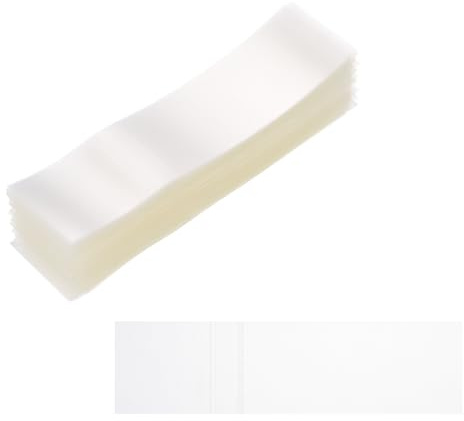PATIKIL 105x28mm PVC Perforated Shrink Bands, 1000Pcs 0.05 mm/2 Mil Thickened Heat Shrink Seal Wrap Fit for 2.25-2.5 Cap Diameter Essential Oil Bottles Jars Cans Tin, Clear