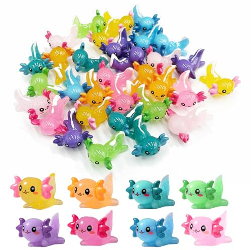 32 Piezas de Mini Animales de Resina, Figuras de Animales pequeños, Adorno de Juguete para Bricolaje, Fiesta de cumpleaños, decoración del hogar y el jardín