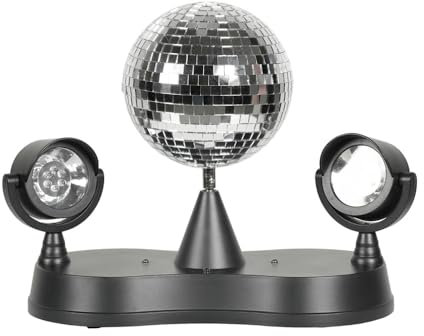 ValueLights | Rotating LED Disco Ball Colour Changing Spotlight Desk Table Lamp USB Plug in DJ Party Light | Novelty & Home Improvements Essential