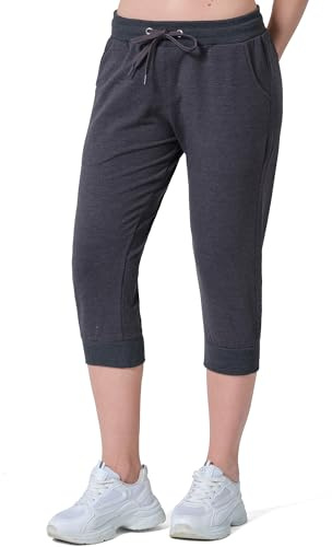Smith & Solo Pantaloni Sportivi Donna in Cotone, Pantaloni Estivi Slim Fit per Yoga e Fitness, Modelli Moderni e Comodi a Vita Alta