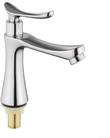 Grifo de lavabo con palanca de aleación de zinc, grifo de bañera de baño caliente y frío, adecuado para sistemas de baja y alta presión para baño