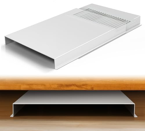 Dreyoo 1 extension de grille d'aération pour dessous de meubles, déflecteur d'aération réglable (extensible de 43,2 à 83,8 cm), alliage d'aluminium, résistant à la chaleur, convient pour sous le lit