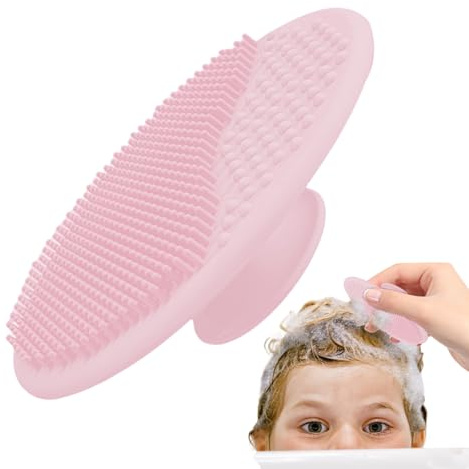 Cepillo de silicona para bebés – 2,36 Pulgadas Champú | Masaje Cuero – Silicona 10g Cepillo De Baño Para Costras De Leche Limpieza Delicada Niños Y Niñas Durante El Baño Diario