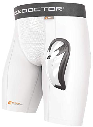 Shock Doctor 221 - Kompressionsshorts mit BioFlex-Protektor - Komfort und Kompression - Maximale Bewegungsfreiheit - Kontaktsport