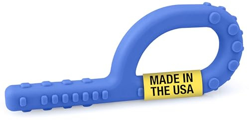 ARK Textured Grabber® XXT Super Tough Sensory P Chew for Kids and Adults - Oral Motor Chewy Tool for Sensory Processing, Biting Chewing Therapy, Autism, Special Needs, or Any Need to Chew - Royal Blue