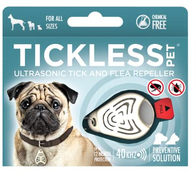 Tickless Pet - Ultraschallgerät gegen Zecken und Flöhe für Haustiere - Beige