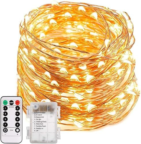 ECOWHO Guirnalda Luces, Navidad Luces de Guirnalda,Guirnaldas Luces Exterior 200 LED 20m/72ft IP65 de Fiestas Balcón Casa Arbol de Navidad Jardín(Blanco Cálido)
