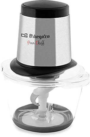 Orbegozo MC 4600 - Picadora eléctrica, 4 cuchillas INOX, 1,2 L, apto para lavavajillas, pica hielo, protección contra sobrecalentamiento, 300 W, 8436044539732