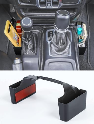 Savadicar Scatola portaoggetti GT-2 per Console del Cambio, Organizer per Vassoio Laterale Compatibile con Jeep Wrangler JL JLU e Gladiator JT 2018-2024, Accessori Interni, Nero, 1 Pezzo