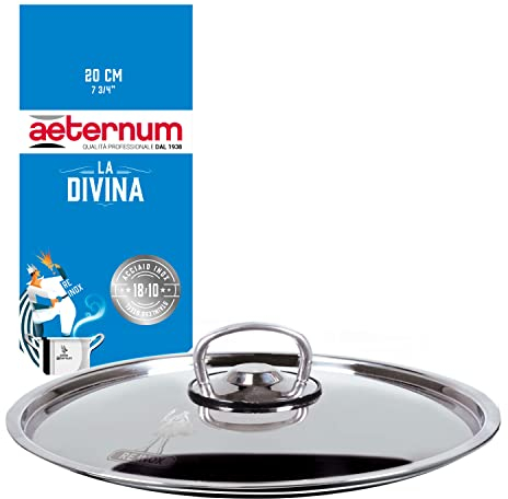 Aeternum La Divina, Coperichio universale, Acciaio Inox, Diametro 20 cm, Acciaio