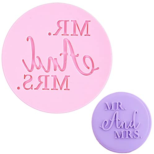 Wedding Fondant Embosser MR. And MRS. 3D Shape for Decorating Cupcake