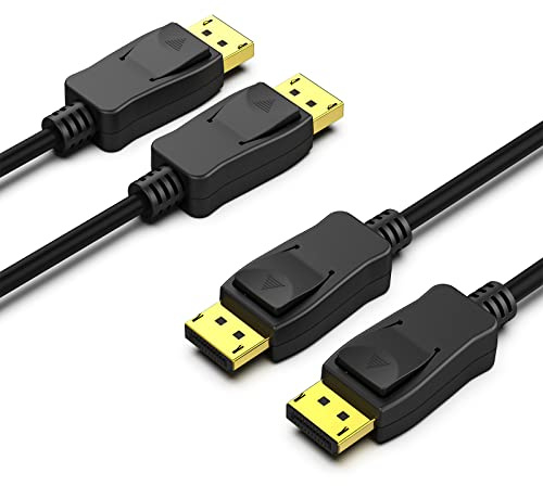BENFEI [VESA zertifiziert] DisplayPort DP 1.2 Kabel 3M 4K, 2 Stück DisplayPort auf DisplayPort Kabel 4K@60Hz 2K@165Hz/144Hz/120Hz, geeignet für PC Monitor Gaming-Grafikkarte