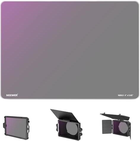 NEEWER Filtre ND carré ND0.9(3 arrêts), Filtre à densité Neutre 4 x5.65 Compatible avec Tilta Compatible avec SmallRig Matte Box, Verre Optique HD Multicouche fin/12.5% de Transmission de la lumière