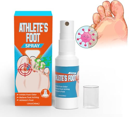 Spray per la cura dei piedi, trattamento antimicotico dell'piede atletico, per il prurito e l'anti-screpolatura, per eliminare gli odori