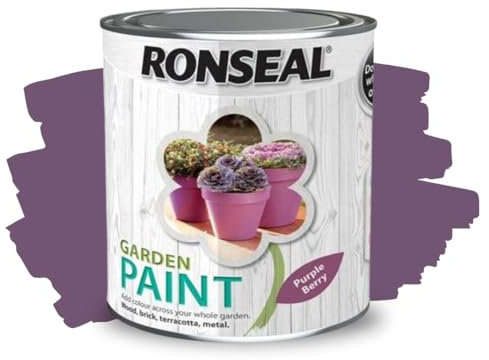 ARUUJ - Garden Paint, Fence Paints, Weather Resistant Outdoor Matt Paints, Water Based Paint For Sheds, Metal, Terracotta, Easy to Apply, Long-Lasting Colour & Protection (Purple Berry, 250ML)
