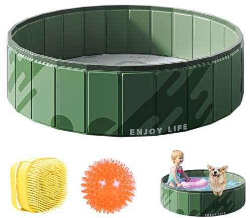 Piscine pour chien de grande taille - 80 x 20 cm/100 x 30 cm - Piscine pliable portable - En PVC épais - Baignoire pour chien robuste antidérapante et résistante à la déchirure - Pour grands et petits