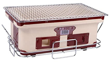 Barbecue à charbon de bois rectangulaire japonais coréen en céramique Hibachi pour table de barbecue Yakiniku, barbecue intérieur au charbon de bois 40 x 24 cm