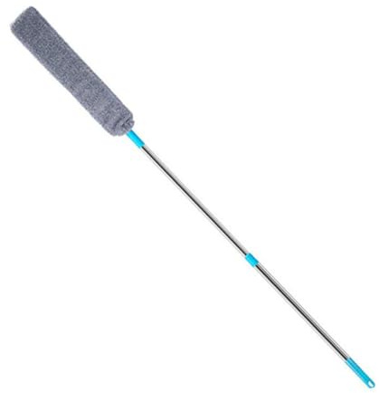 LOLIPPYY Spolverino Telescopico per Sotto Letto Manico Flessibile in Acciaio Inossidabile e Microfibra per Pulizia di Fessure e Persiane in Casa
