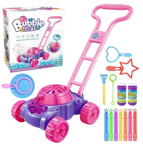Cortacésped De Burbujas Para El Hogar - Juguete Soplador De Burbujas, De Juego De Patio De Falso | Máquina De Actividad De Caminar Que Produce Espuma Equipo De Juego Para Jardín Al Aire Libre