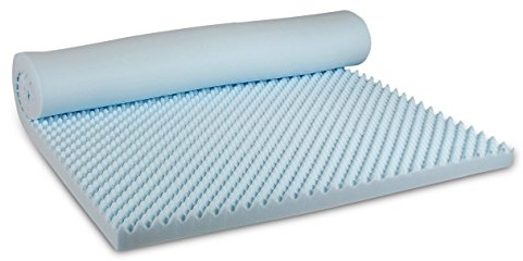 Visco Therapy Coolblue Egg Profile Mattress Topper In Cool Blue Memory Foam, 90 x 190 x 5 with Cover