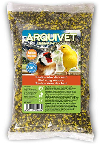 Arquivet Restaurateur du Chant 300 g - Aide à récupérer et renforcer Le Chant de Vos Oiseaux - Nourriture pour Oiseaux - Ingrédients de première qualité