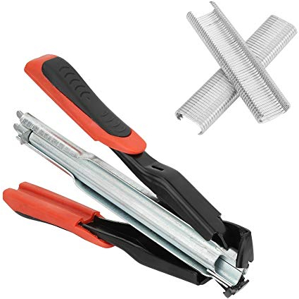 Pinza per anelli a gabbia con clip tipo C con attrezzo per installazione su anello per recinzioni in filo metallico, Pinze