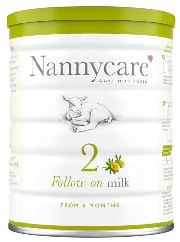 Nannycare Stage 2 Goat Milk Follow-On Baby Formula for 6-12 Months - Natural Nutrition for Babies, Gentle Goat Milk Baby Formula Powder with Vitamin D - 900g (Pack of 1)