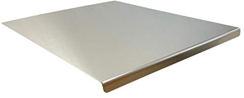 PRM Acciai Tagliere Acciaio Inox - Tagliere da Cucina e Spianatoia Acciaio Inox per Impastare Pizza, Pane, Pasta Sfoglia, Cioccolato e Dolci 400x500 Piega 20mm