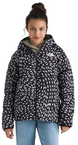 THE NORTH FACE Mädchen Reversible Perrito Hoodie-Jacke, Tnf Black Vector Field, 176
