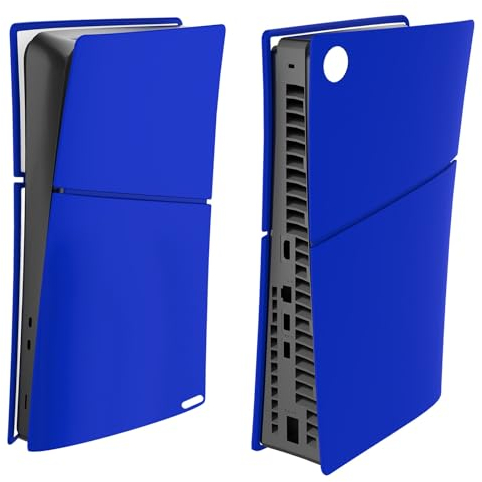 FacePlates Custodia in Silicone per PS5 Slim Cover Antipolvere, Custodia Protettiva in Silicone per Playstation 5, Accessori Sottili (versione Digitale - Blu)