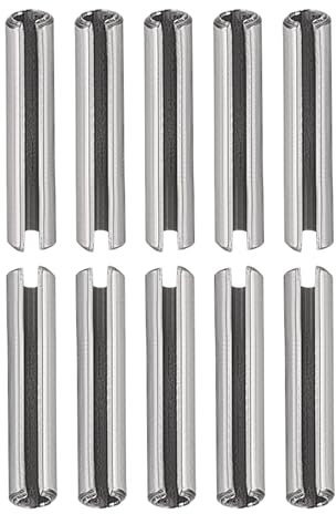 DTGN M2 x 8mm(DxL) Scanalato Molla Perno - 20pz - Ottimo per Casa Macchina Fissaggio - 304 Inox Acciaio Molla Tassello Tensione Rotolo Perno - Argento
