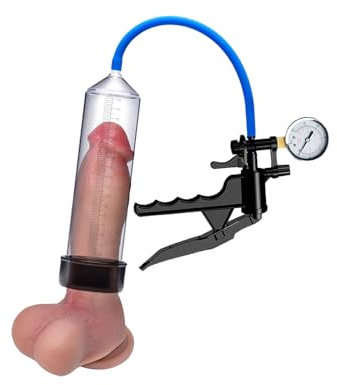 Qiyasex Penispumpe FüR PenisvergrößErung Penis Erektion, Penis Pumpe Extrem Vakuumpumpe Penis VergrößErung Mit Manometer Masturbator Manuelle Erektionshilfe Erotik Sexspielzeuge