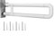 NEWFUN WC Haltegriff, Haltegriff Toilette, Behinderten WC Haltegriff, Klappbarer Toilettenhandlauf, 60 CM, Belastbarkeit 300-350 KG, Rutschfester Handlaufstab, Rutschfest in Bad und Toilette