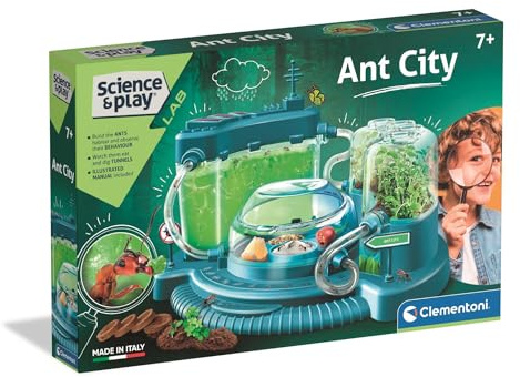Clementoni Ant City – Modular Ant Habitat Playset with Tunnels, Botanical Module and Study Tools for Kids 7+