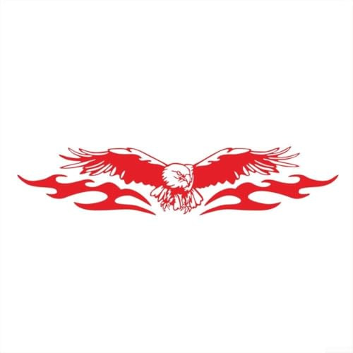 For Eagle Animal Graphic Vinyl Sticker for Cars and Trucks Hood and Side Body Custom Emblem (Red)