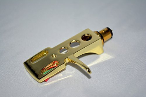 Gold plated Headshell Cartridge mount with gold connectors for Denon DP 500M, DP 300F SP, PD 60L, DP A100, DP 1300 Mk2, DP 1100, DP 1200, DP 1250 Turntable Tonearms