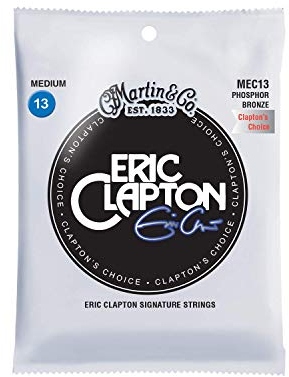 MARTIN Saiten für Akustikgitarre, Eric Clapton's Choice, Medium 13-56, 92/8 Phosphor Bronze (MEC13)