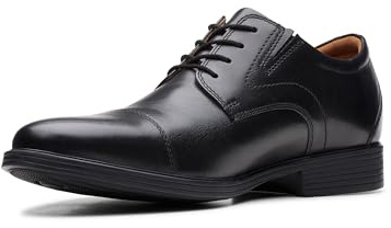 Clarks Whiddon Cap Mens Black Leather, 10