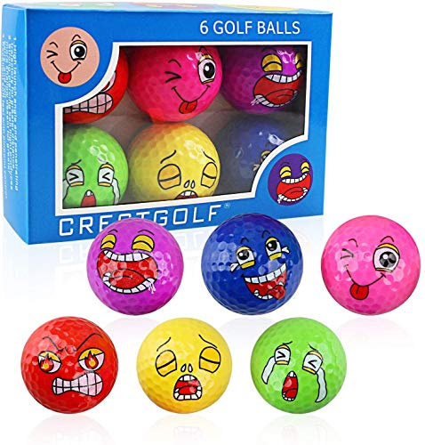 Kofull 6 Golfbälle mit Distanz, hohe Sichtbarkeit und Geschenke, offizielle Fantasie-Golfbälle