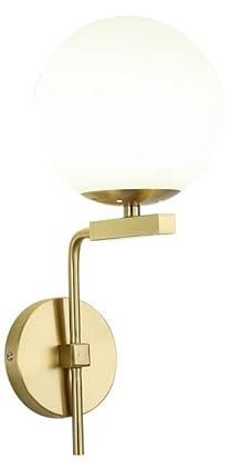 KUYT Lámpara de Pared Simple Y Moderna, Lámpara de Pared Esférica, E27, Vestidor, Dormitorio, Pasillo de la Sala de Estar, Terraza de Villa, Balcón de Jardín./sin Fuente de Luz