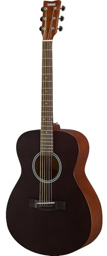 YAMAHA FS400 Akustikgitarre – Kompakter Concert-Korpus, 25-Mensur, Geringer Saitenabstand, Hauchdünnes Polyurethan-Finish, Dezentes Matt-Design – Smoky Black