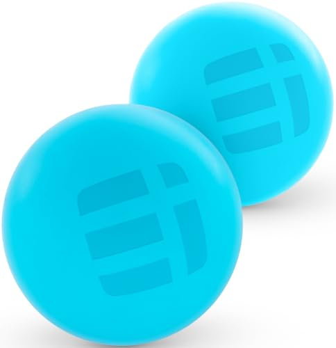 Lacrosse Ball Massageball Therapieball Massagerollerball 2 Pack Lacrosse Bälle, Fußmassageball Plantarfasziitis, Myofasziale Release Ball Deep Tissue Trigger Point Ball Stretcher (Electric Blue)