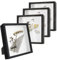 JMIATRY 4PCS Cadre Profond, Cadre 3D 20x20cm, Cadre Profond avec Vitre pour Objet, Cadre Vitrine pour Photos, Bouquet de Mariage, Souvenirs, Noir