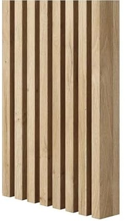 MEBANO. Lot de 5 Lames Murales Ajourées en MDF 240x3x8 cm Chêne Naturel Grandson – Panneaux Muraux Décoratifs Bois 3D – Cloison Amovible pour Salon ou Bureau