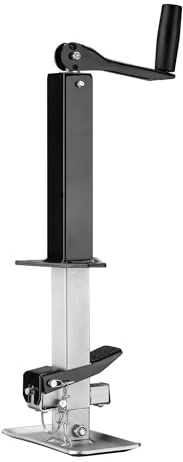 WilTec Pata de Apoyo para remolques y caravanas Capacidad 900 kg con manivela Superior Altura Ajustable y Soporte Marco en A