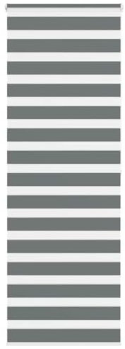 vidaXL Zebrarollo Dunkelgrau 75x200 cm Stoffbreite 70,9 cm Polyester, Zebra-Rollo, Doppelrollo, Zebra-Jalousie für Fenster, Doppelrollo, Zebra-Rollo