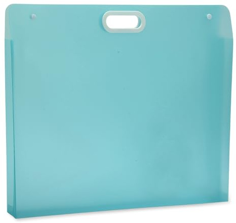 CAPASTEC Cartella portadocumenti per opere d'arte, cartella portadocumenti in PP con manici, custodia impermeabile per disegni, schizzi e fotografie, 33x28 cm, blu