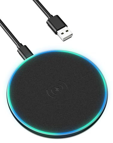 Binamao Chargeur sans Fil, Chargeur Induction pour iPhone 16/15/14/13/12Pro/Pro Max/XS Max/XR/SE, 15W Max Chargeur Rapide sans Fil avec Samsung Galaxy S24/S23/S22/S21/S20, AirPods 2/Pro