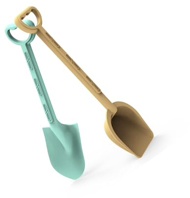 YUPEIUKLI Lot de 2 Grandes pelles à Sable pour Enfants, Jeu de Plage, bac à Sable, Jouet avec poignée Ergonomique, Jouet de Jardin pour Tout-Petits